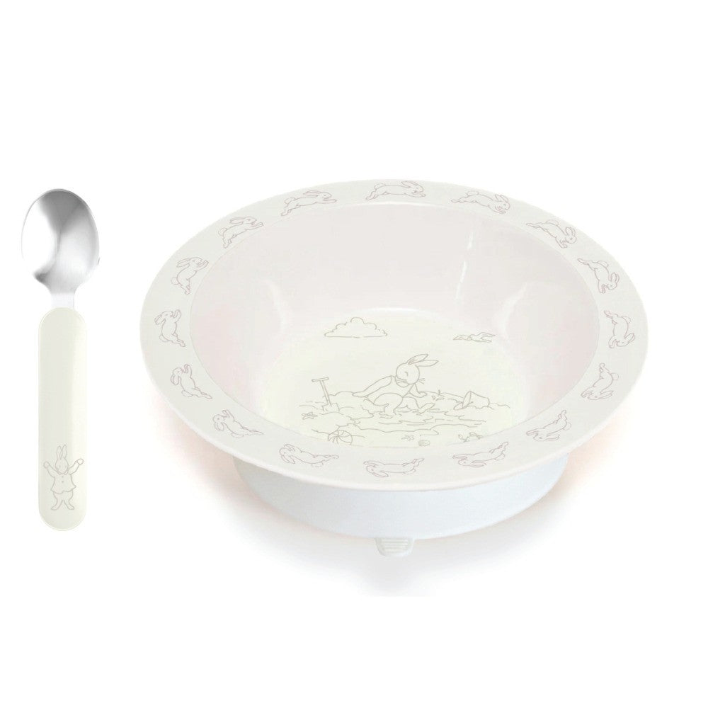 Bunnykins Suction Bowl with Spoon - Natural - Gaming Accessory