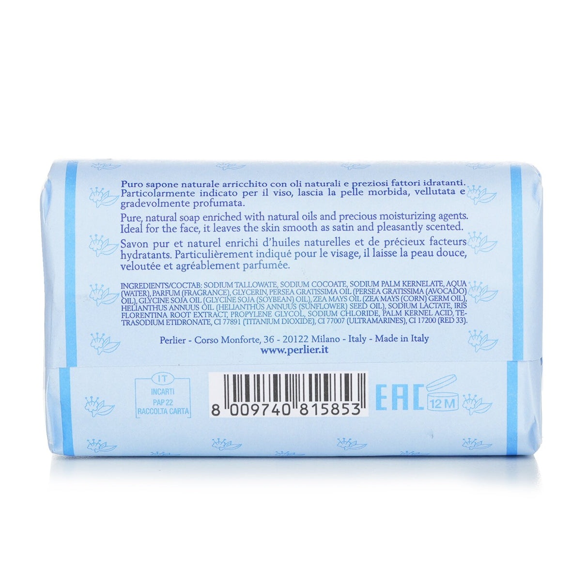 Perlier - Blue Iris Bar Soap  - 125g/4.4oz