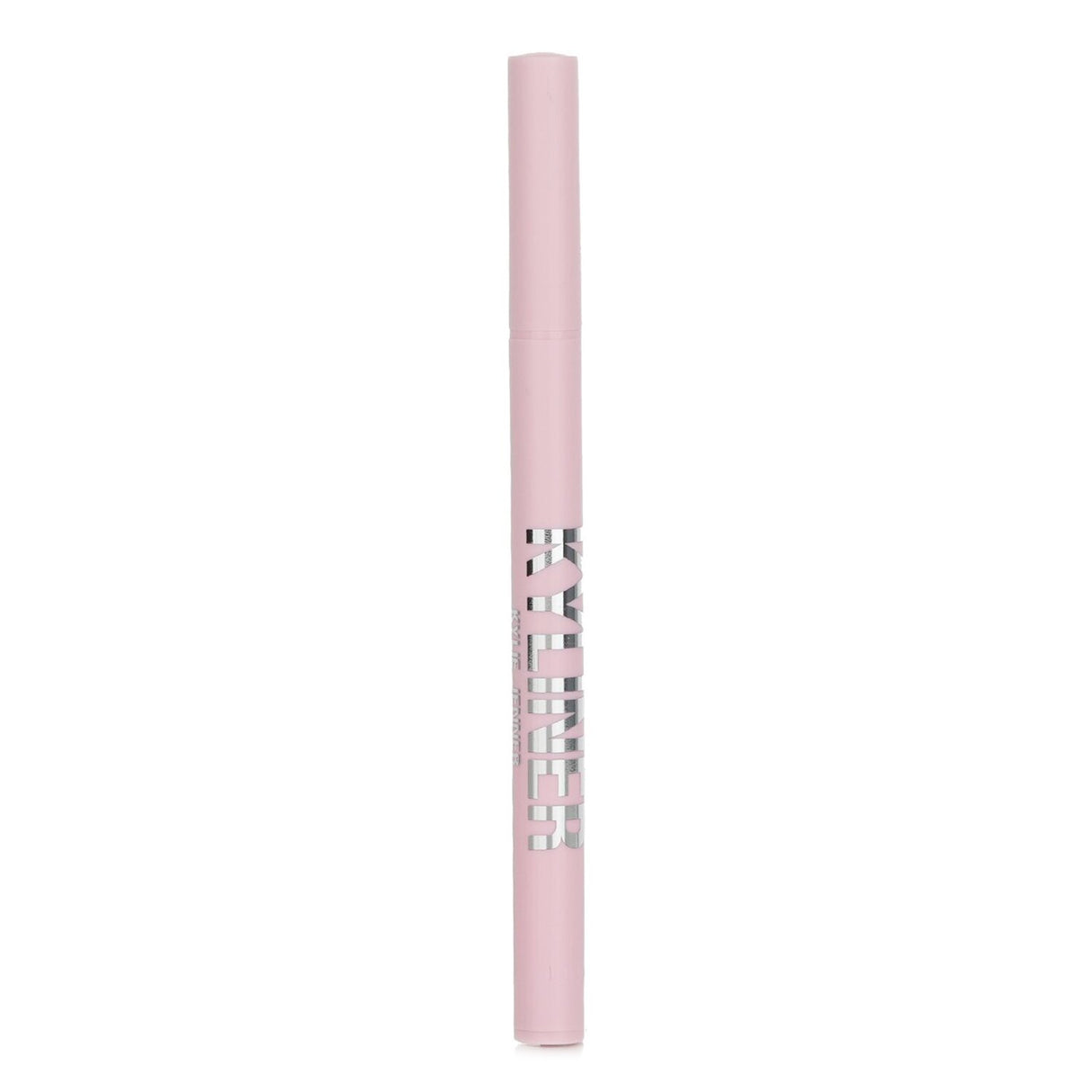 Kylie Jenner's Kyliner Brush Tip Liquid Eyeliner in #001 Black, featuring a precise brush tip and rich, water-resistant color.