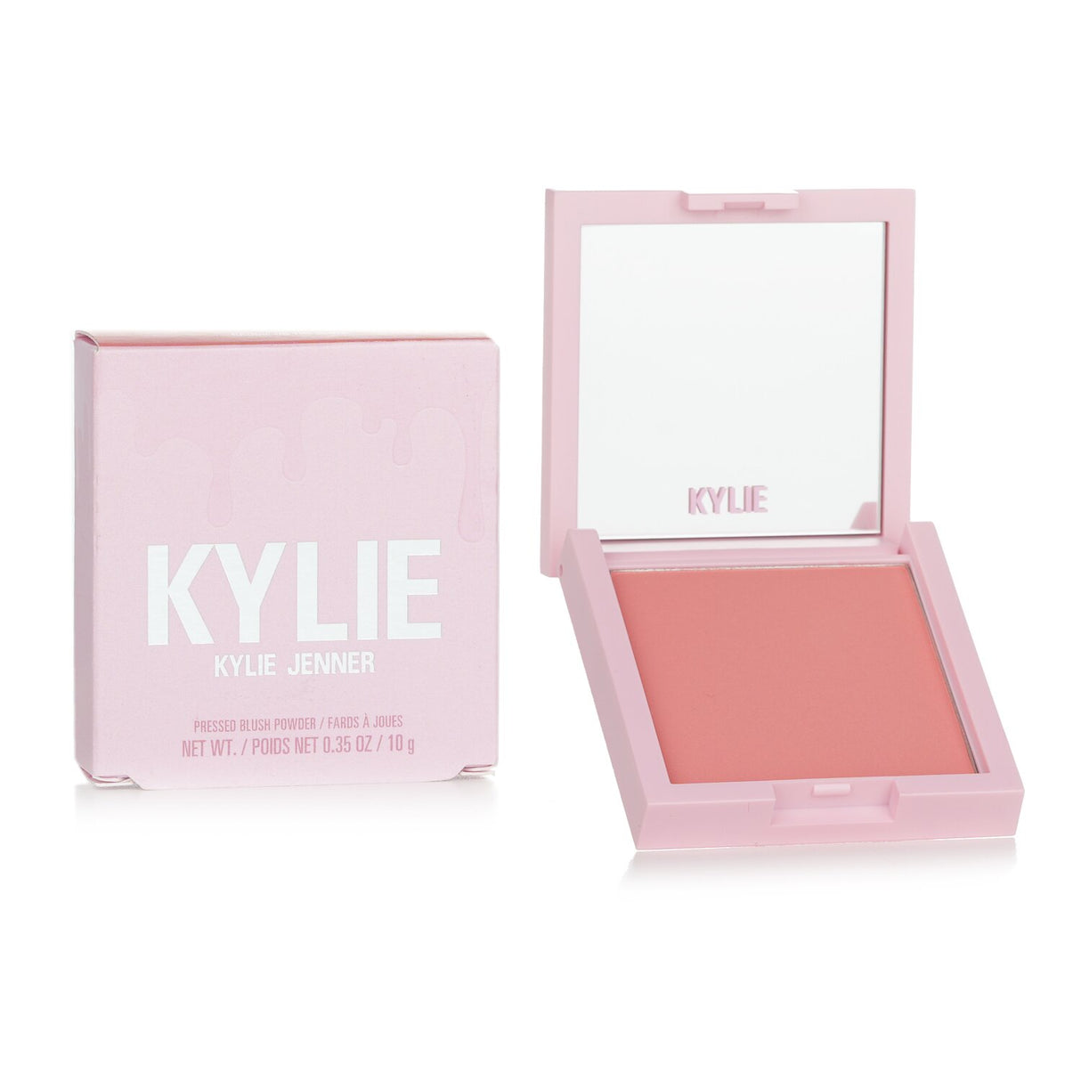 Vibrant pressed blush powder in #335 Baddie On The Block, featuring a silky texture and buildable coverage for a flawless finish.