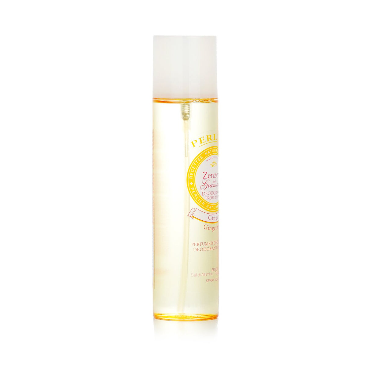 Perlier Ginger Perfumed Deodorant Spray in a 100ml bottle, offering a fresh, luxurious scent and effective odor protection for women.