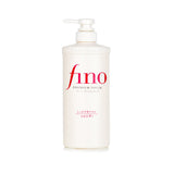 Shiseido Fino Premium Touch Shampoo - 550ml: Nourishing formula for dry hair with royal jelly, repairs, moisturizes, and smooths.