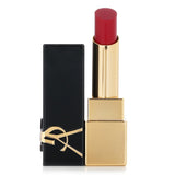 Bold red lipstick #21 Rouge Paradoxe by YSL, featuring high-shine finish, moisturizing oils, and a luxurious, stretchable texture.