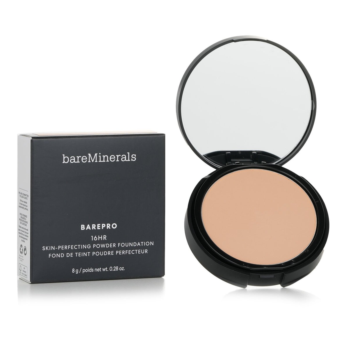 BareMinerals Barepro 16hr Powder Foundation #15 Fair Neutral, providing full coverage and hydration for a flawless, radiant complexion.