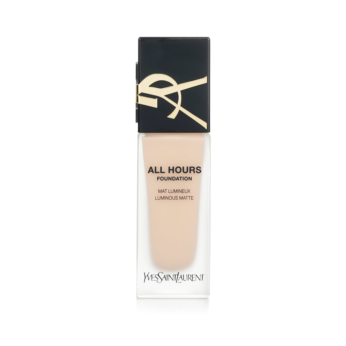 Yves Saint Laurent All Hours Foundation SPF 39 in shade LC3, a lightweight, hydrating formula for a matte, natural finish.