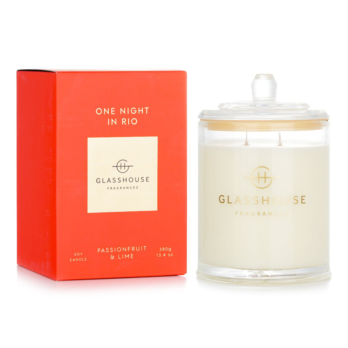 Glasshouse Triple Scented Soy Candle - One Night In Rio (Passionfruit & Lime