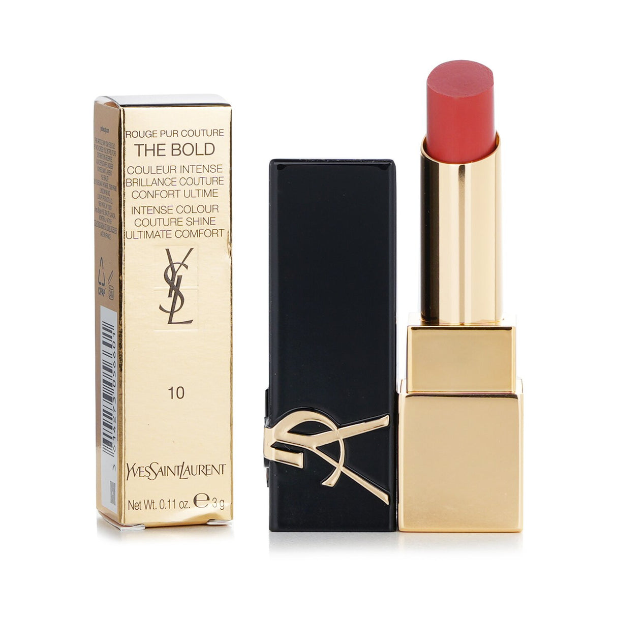 Yves Saint Laurent - Rouge Pur Couture The Bold Lipstick - # 10 Brazen Nude  - 3