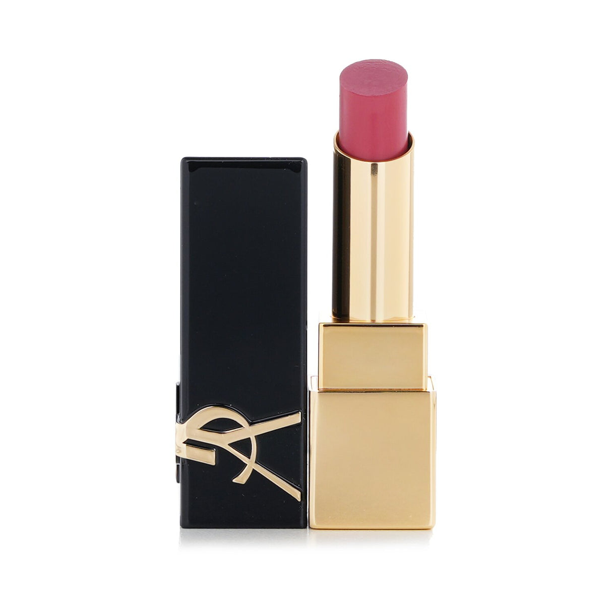 YSL Rouge Pur Couture Lipstick #12 Nu Incongru, bold color with a shiny finish, infused with hydrating oils for comfort.