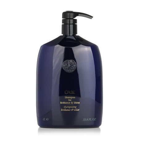 Luxurious Oribe shampoo in a 1000ml bottle, enhancing shine and hydration for color-treated hair with nourishing ingredients.