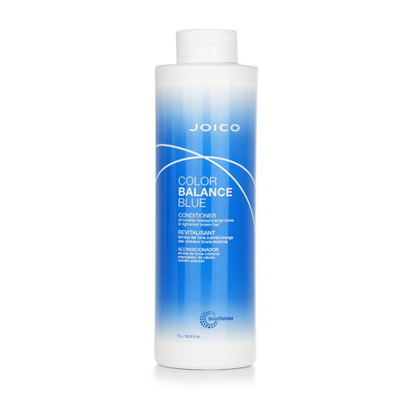 Joico Color Balance Blue Conditioner for lightened brown hair, neutralizes brassiness and enhances shine with nourishing formula.