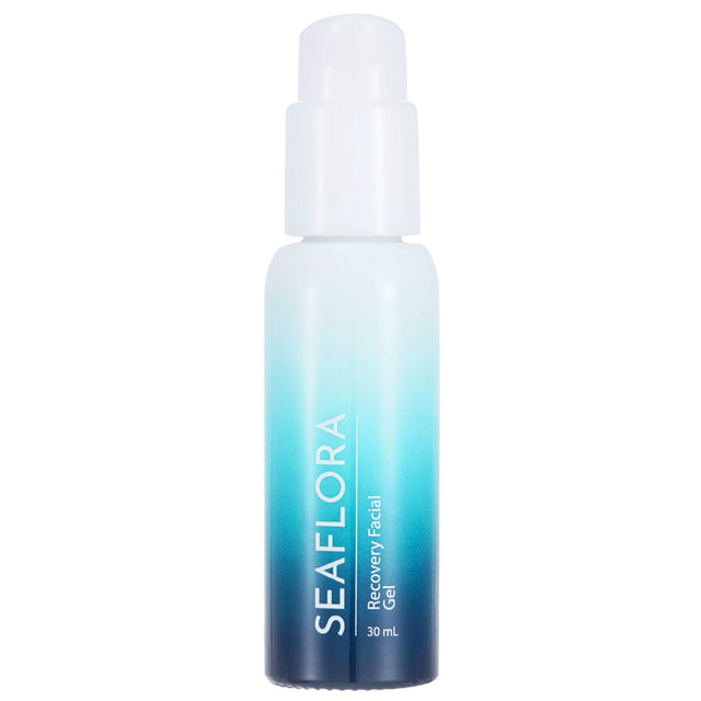 Seaflora Recovery Facial Gel in 30ml, a hydrating gel for normal to oily skin with organic seaweed and anti-aging benefits.