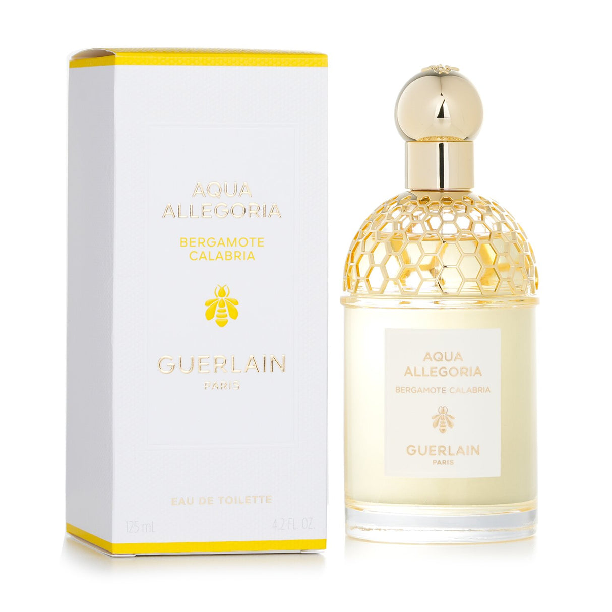 Guerlain Aqua Allegoria Bergamote Calabria Eau De Toilette 125ml, a vibrant unisex citrus fragrance with bergamot and spicy notes.