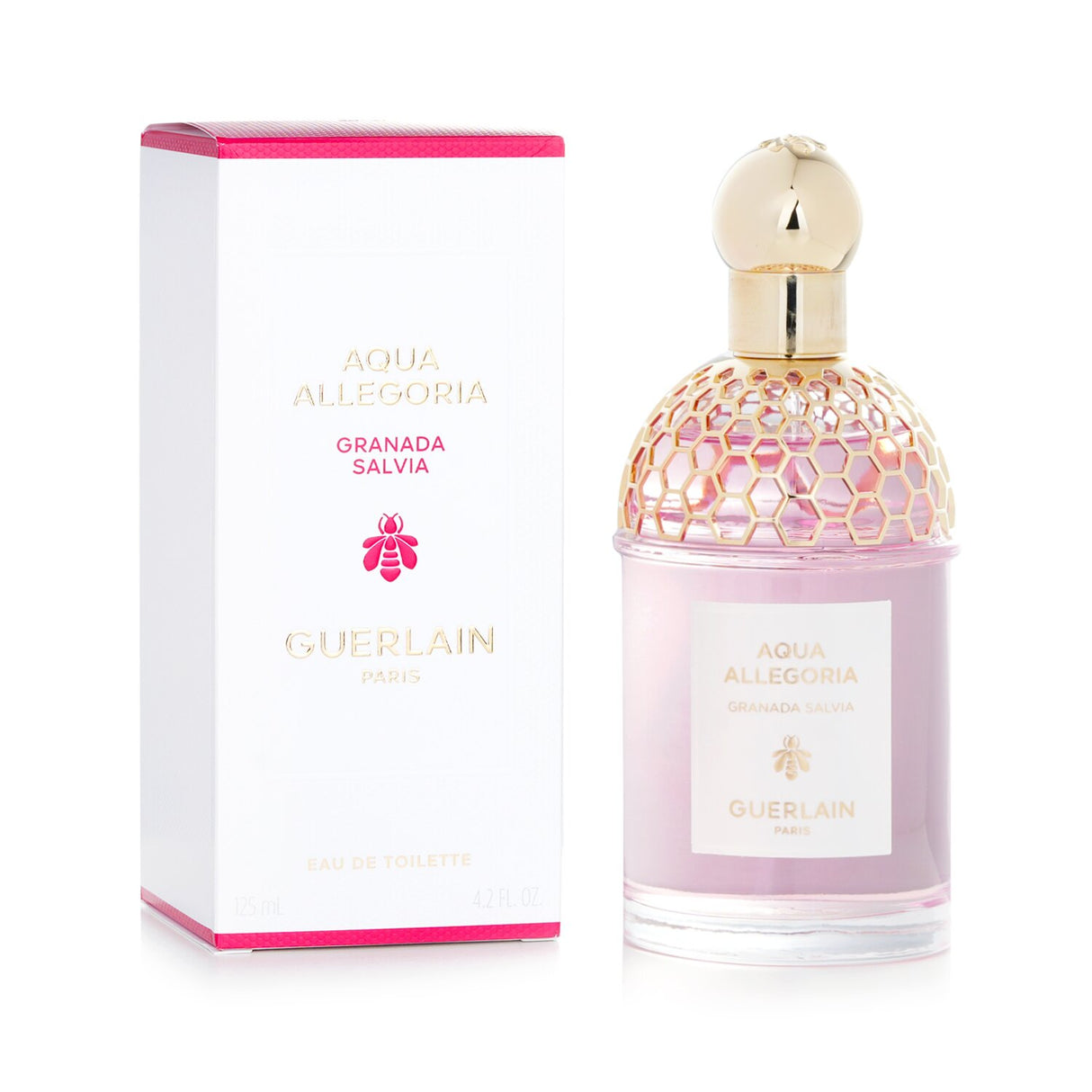 Guerlain Aqua Allegoria Granada Salvia Eau De Toilette in a 125ml spray, featuring a vibrant blend of fruity and herbal notes.