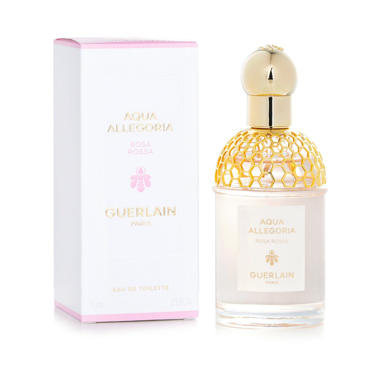 Guerlain Aqua Allegoria Rosa Rossa Eau De Toilette in a 75ml bottle, featuring floral and fruity notes for modern women.