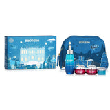 Biotherm Life Plankton Elixir Set with serum, day and night creams, and eye treatment for radiant, youthful skin.