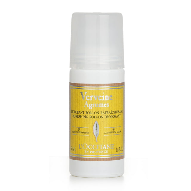 L'Occitane Citrus Verbena Deodorant roll-on with a zesty scent, neutralizes odors and refreshes skin, alcohol-free, 50ml.