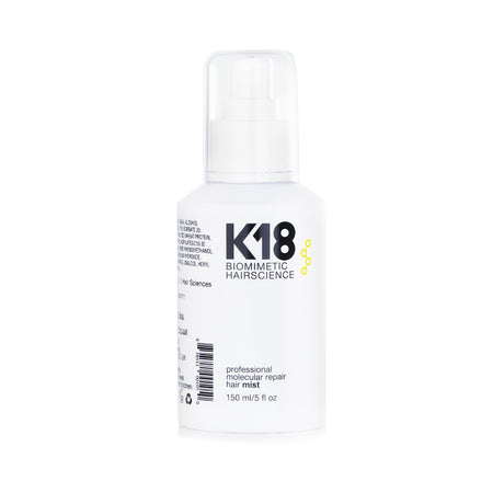 Revitalize hair with K18 Professional Molecular Repair Hair Mist, restoring softness and strength in just 4 minutes.