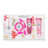 Luxurious Roger & Gallet Rose Coffret with 4 floral-scented skincare products for pampering or gifting.