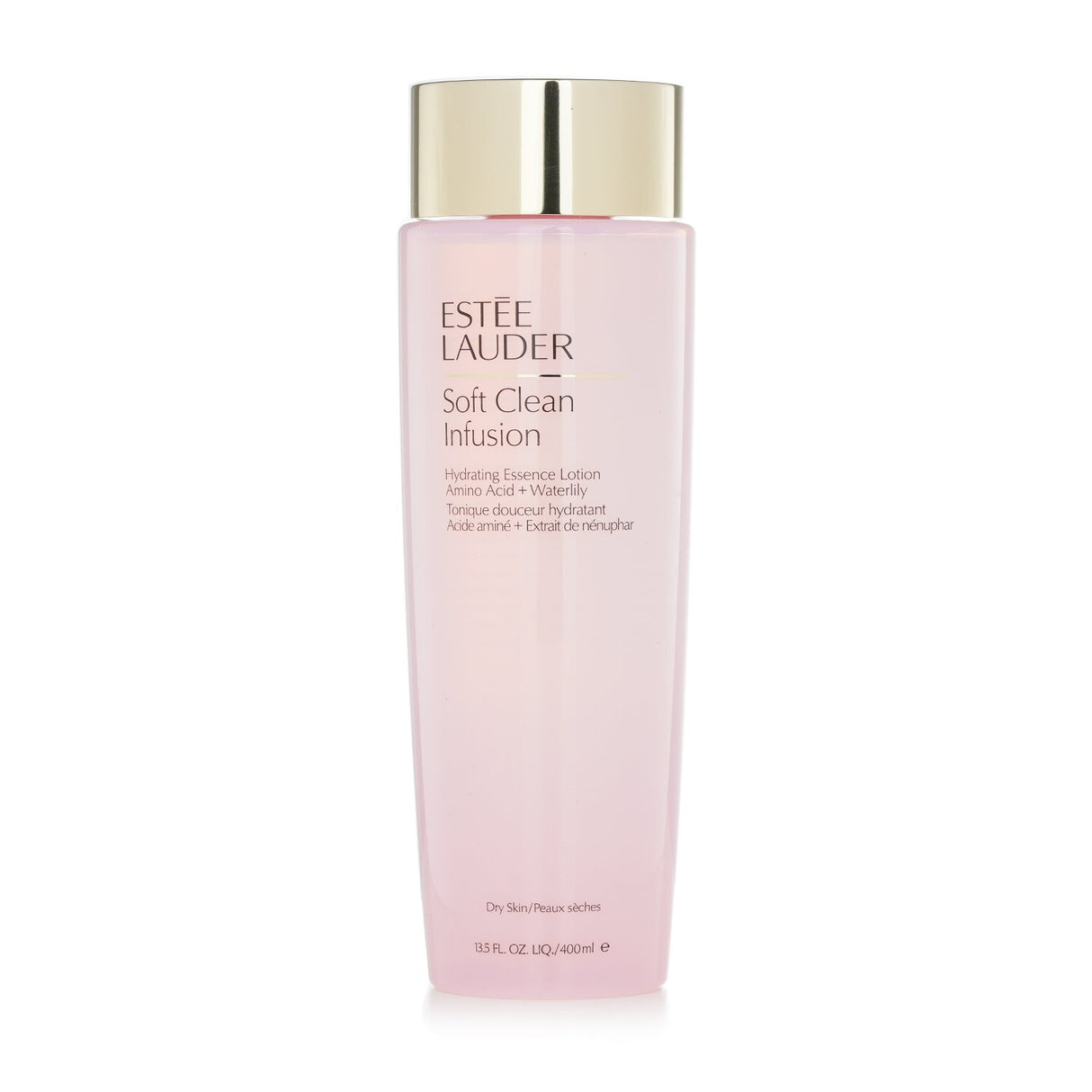 Estee Lauder Soft Clean Infusion Hydrating Essence Lotion in a 400ml bottle, designed for deep hydration and glowing skin.