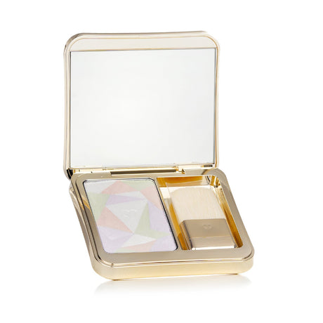 Luxurious Luminizing Face Enhancer with light-diffusing technology and seashell-inspired shades, packaged in a jeweled case.