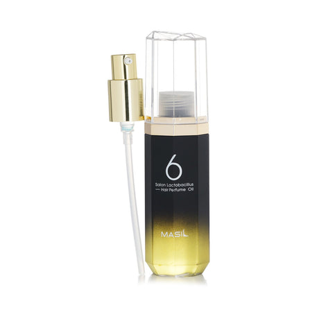 Masil - 6 Salon Lactobacillus Hair Perfume Oil in 66ml, deeply moisturizes and revitalizes brittle hair with natural oils.