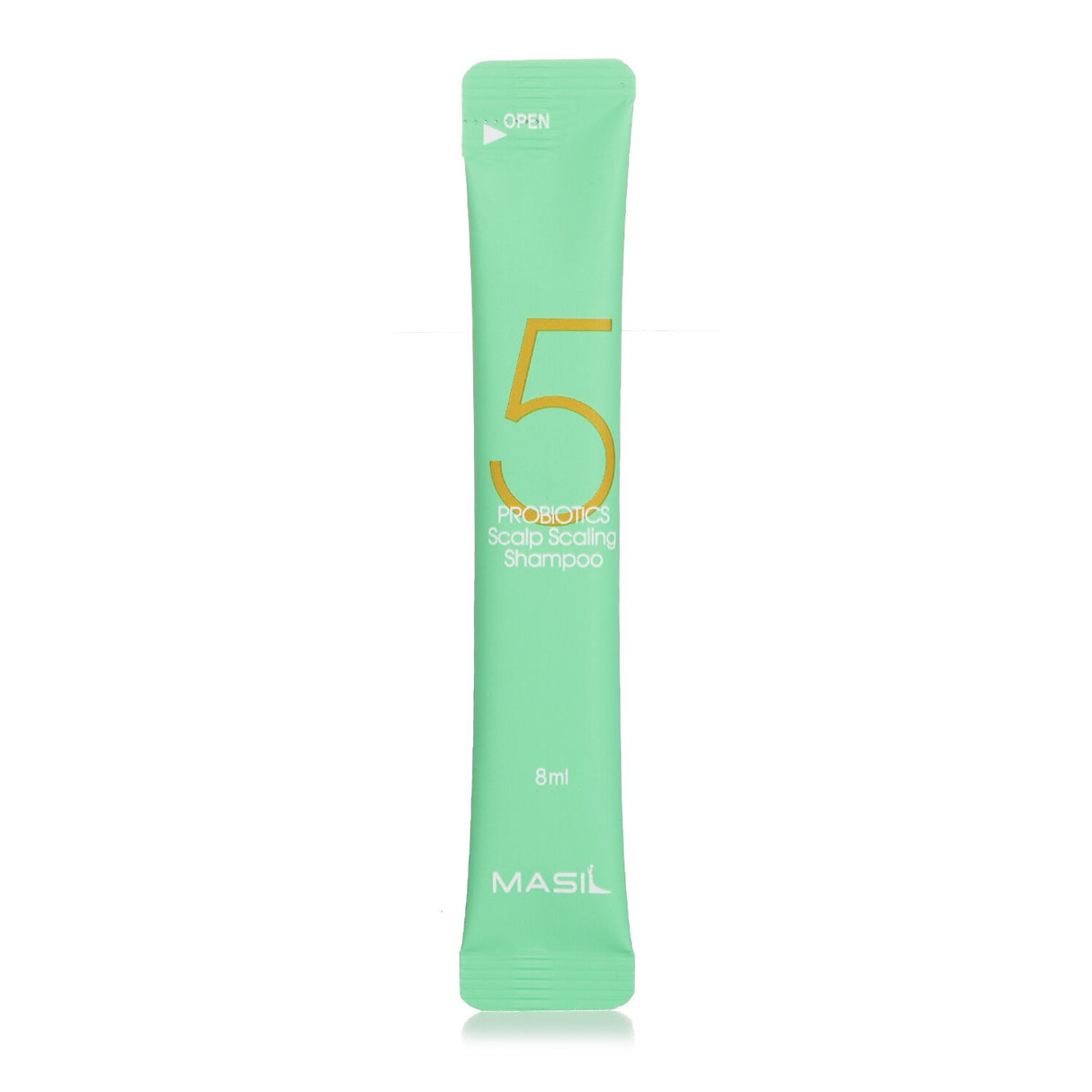 Masil 5 Probiotics Scalp Scaling Shampoo in 20x8ml bottles, designed to soothe irritation and enhance scalp health.