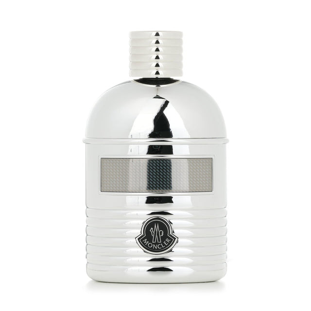 Moncler Pour Homme Eau De Parfum in a flask-shaped bottle with LED screen displaying personalized messages.