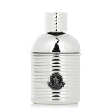 Moncler Pour Homme Eau De Parfum Spray in a stylish flask-shaped bottle, featuring fresh alpine and woody scent notes.