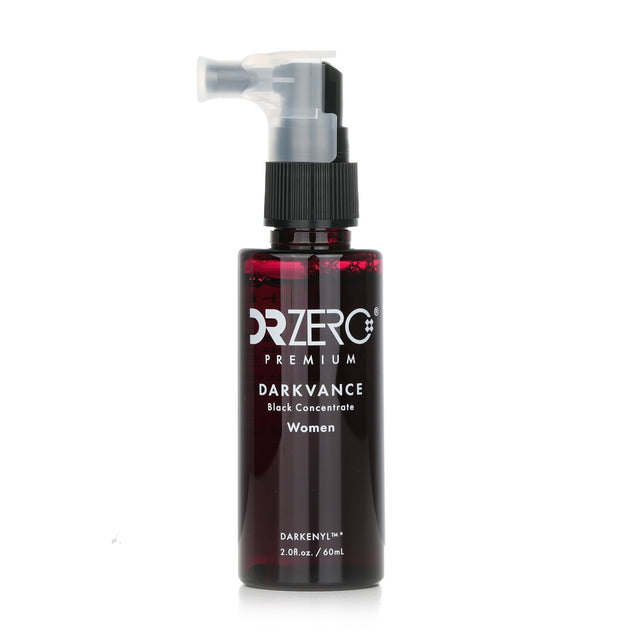 DR ZERO Darkvance Block Concentrate for Women in a 60ml bottle, targeting gray hair while promoting volume and healthy growth.