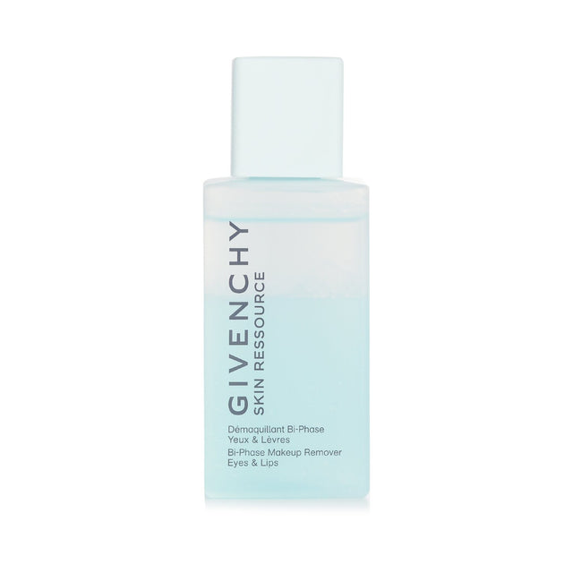 Givenchy Skin Ressource Biphase Makeup Remover in a 100ml bottle, gently removes stubborn makeup while preserving skin hydration.