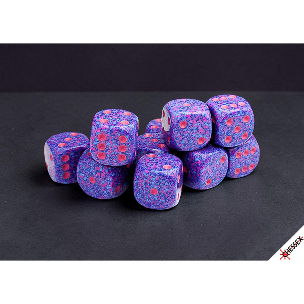 CHX 25767 Speckled Purple Passion 16mm d6 Dice Block (12 dice) - RPG Book