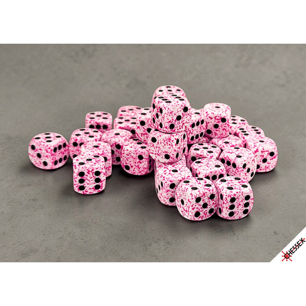 CHX 25954 Speckled Pink 12mm d6 Dice Block (36 dice) - RPG Book