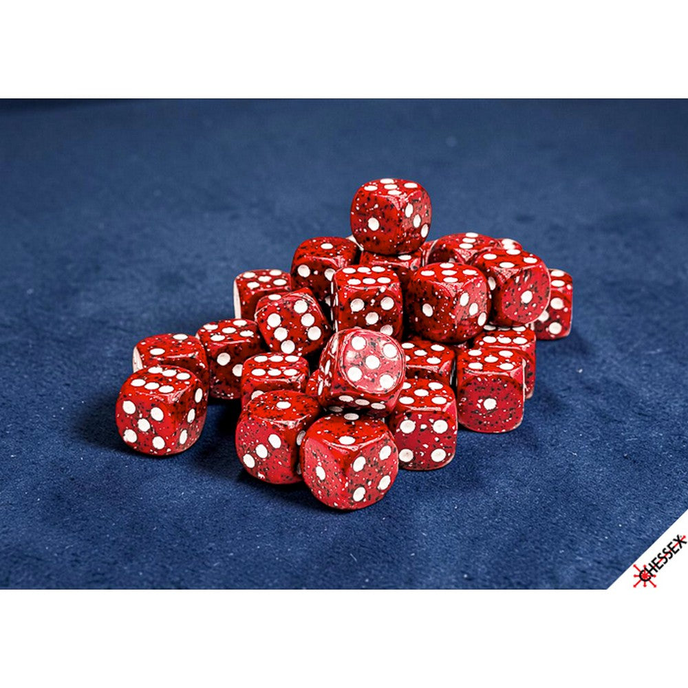 CHX 25974 Speckled Lava Stone 12mm d6 Dice Block (36 dice) - RPG Book