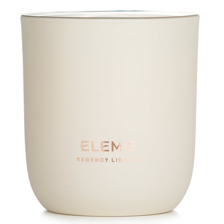 Luxurious Elemis Scented Candle in Regency Library with musky cedarwood and whiskey scent, hand-poured in England.