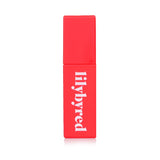 Lilybyred Bloody Liar Coating Tint in #05 Secretive Grapefruit, a moisturizing lip tint with vibrant color and glass-like shine.