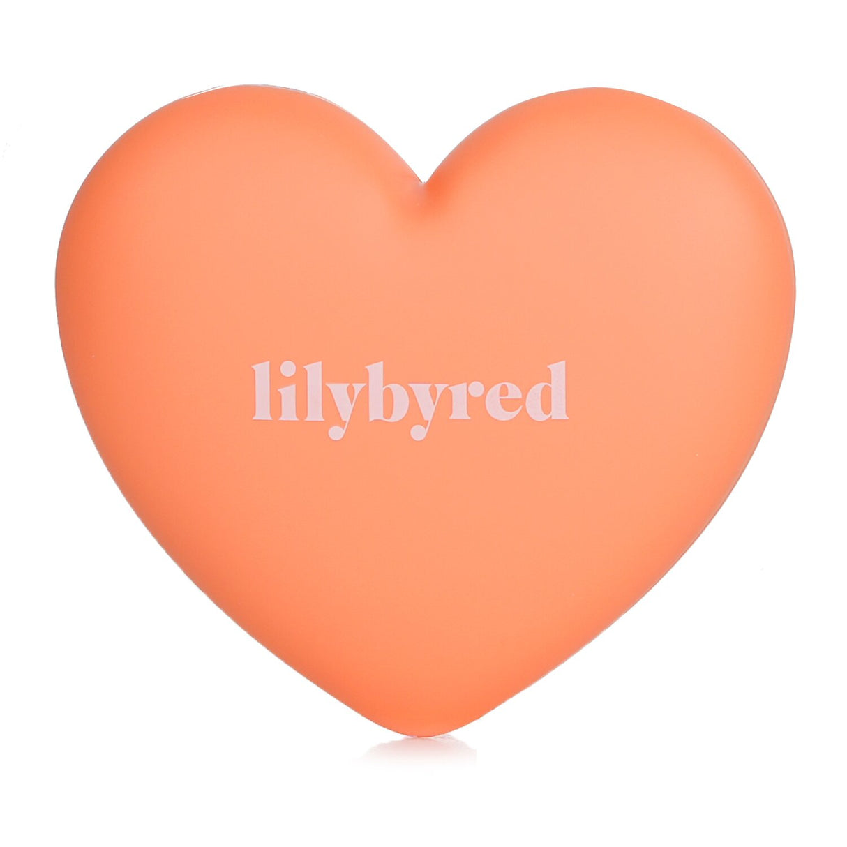 Lilybyred Luv Beam Cheek #03 in a heart-shaped case, offering a smooth, radiant flush with rose scent and moisturizing benefits.