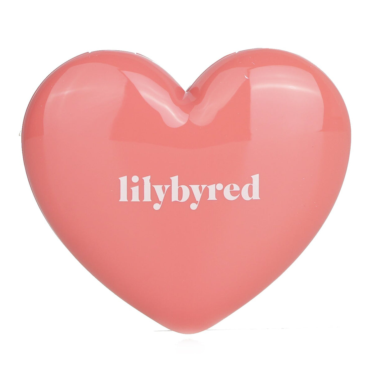 Lilybyred Luv Beam Cheek Balm #03 Mood Rose in a heart-shaped case, offering a lightweight, blendable, dewy blush for a natural flush.