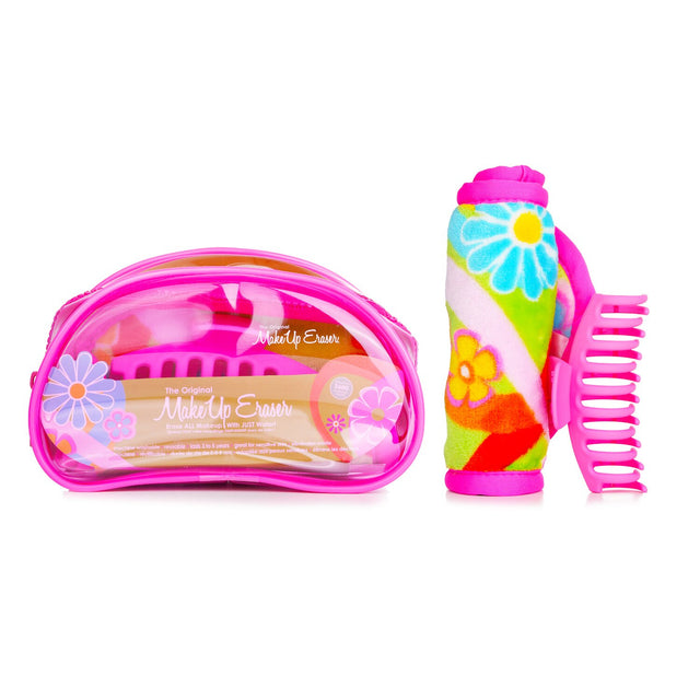 Reusable MakeUp Eraser Cloth, stylish Hair Claw Clip, and chic bag for beauty lovers in the Flowerbomb Set.