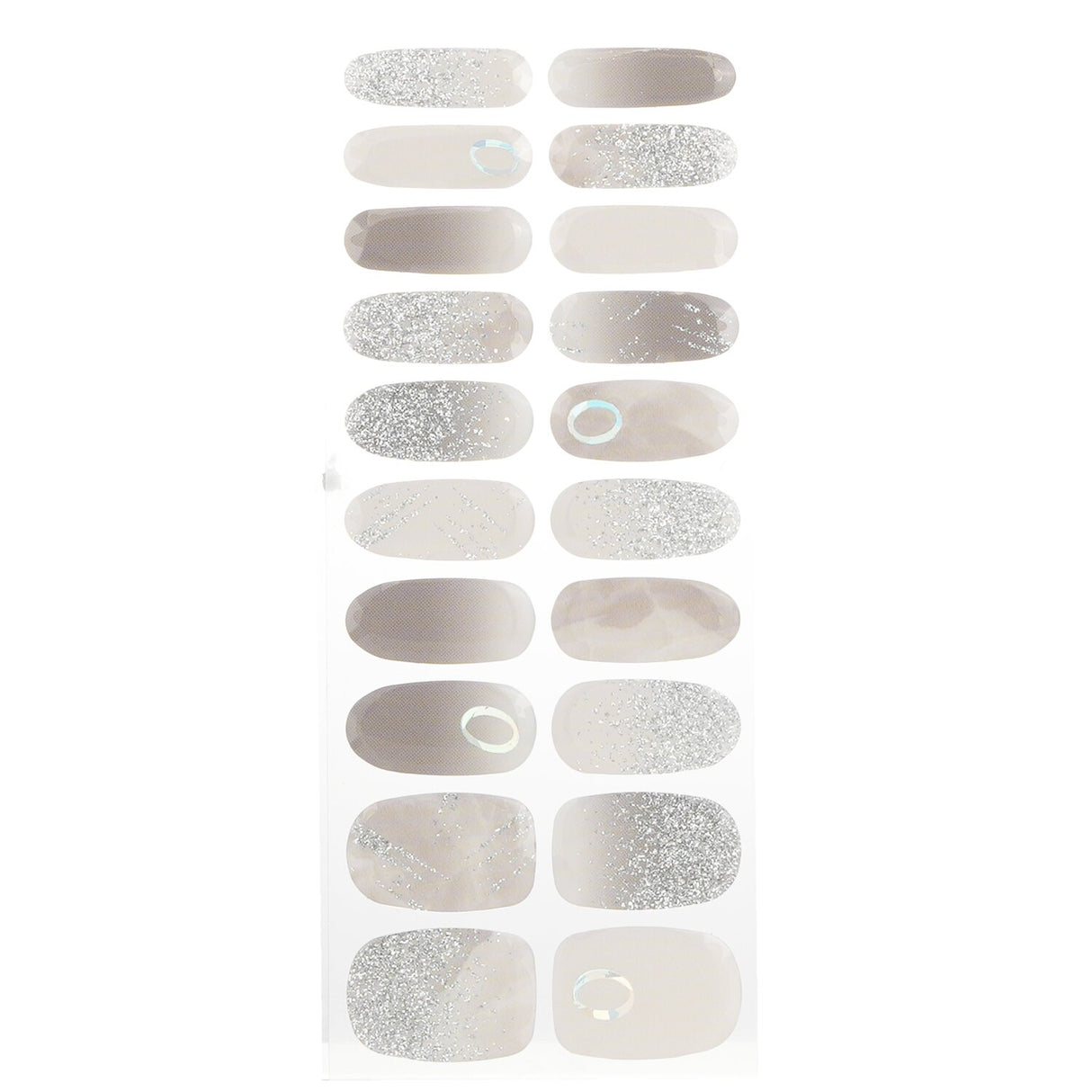 Colorful April Korea Nanaglow Nail Sticker set #GN16, featuring 20 stylish designs for salon-quality manicures at home.