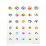 Colorful Pororo nail stickers for kids featuring characters Pororo, Poby, Eddy, and Loppy; perfect for fun nail art and creativity.