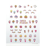 Colorful Pororo nail stickers featuring adorable characters, perfect for kids' creative nail art and fun activities.