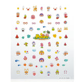 Colorful Pororo nail stickers featuring Pororo and friends, ideal for kids' nail art, enhancing creativity and fine motor skills.