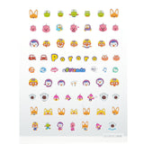 Colorful Pororo nail stickers for kids featuring characters from the popular cartoon, perfect for creative nail decoration activities.