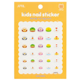 Colorful nail stickers for kids featuring animals, transport, and flowers, perfect for creativity and nail care.