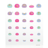 Colorful April Kids Nail Sticker pack featuring cute animals, transportation, and flowers for creative nail art fun.