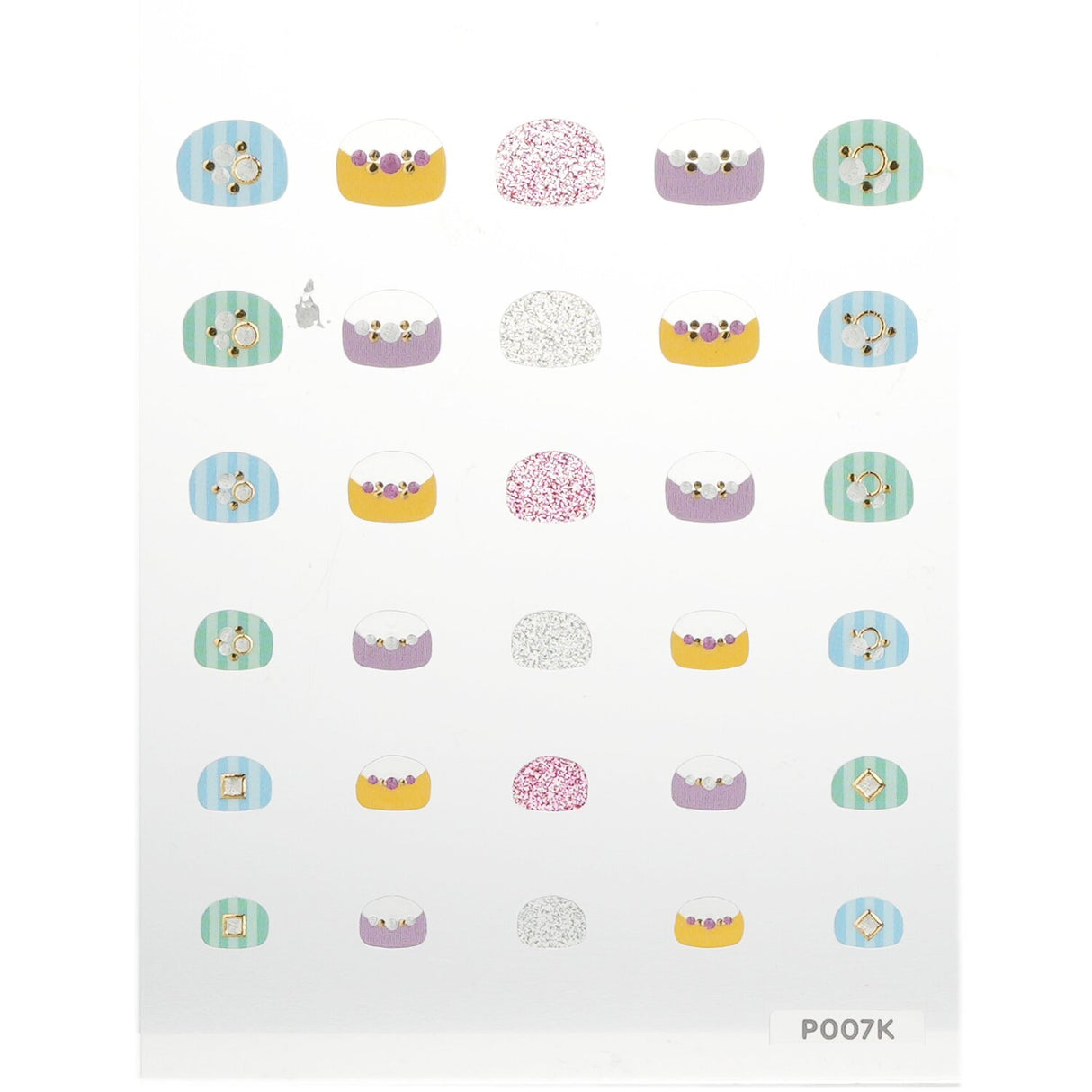 Kids' nail stickers featuring playful designs from 'My Little Princess' for fun DIY nail art and creative play.