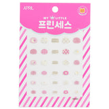 Adorable April Korea Princess Kids Nail Sticker pack featuring charming designs for colorful nail makeovers.