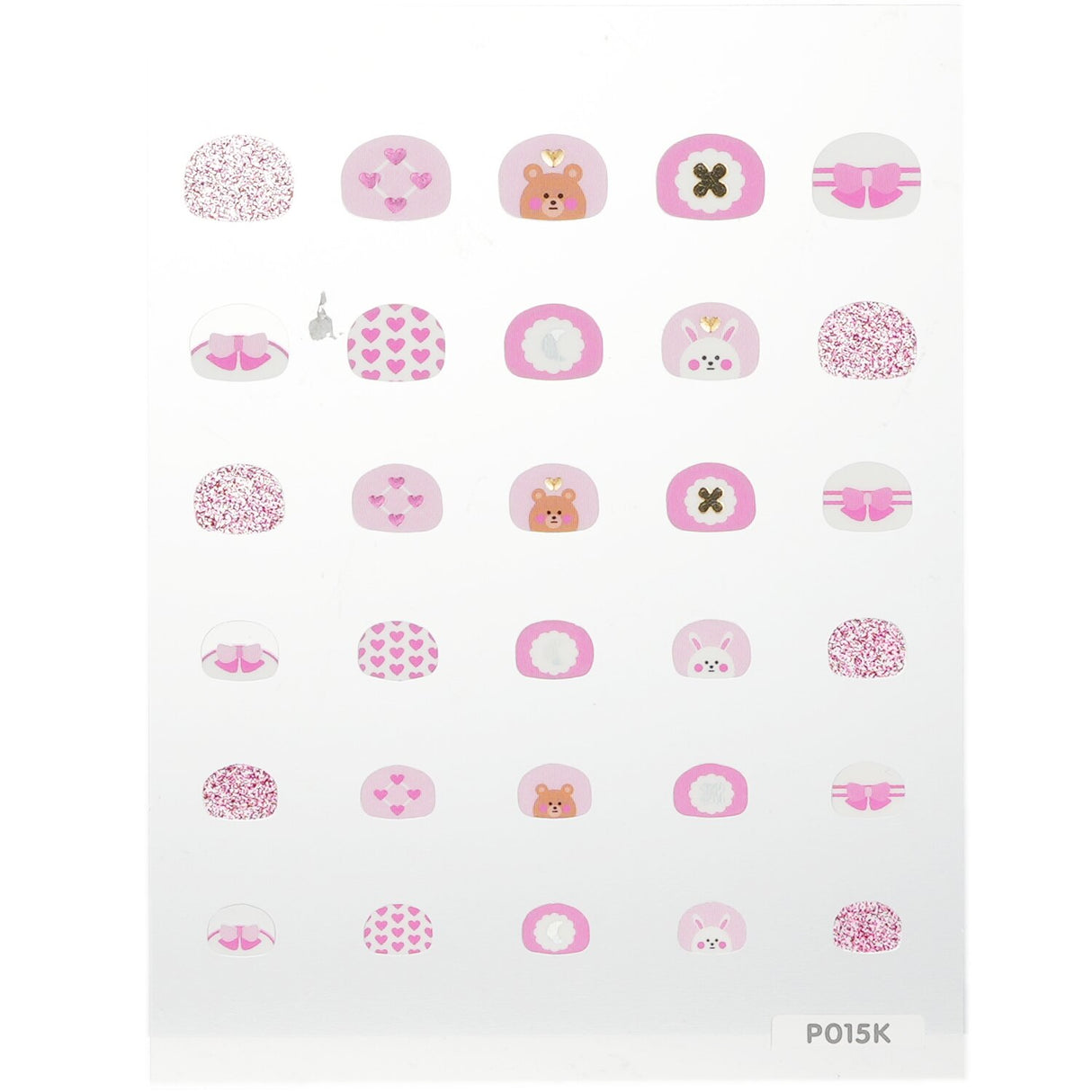 Adorable April Korea Princess Kids Nail Sticker set featuring whimsical designs, perfect for little girls' nail art fun.