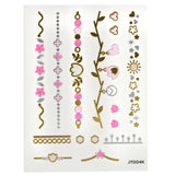 Colorful body sticker featuring shiny jewelry patterns for kids, inspired by 'My Little Princess' series, safe and easy to apply.