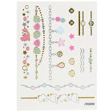 Glamorous April Korea Princess Jewel Body Sticker featuring shiny jewelry patterns, perfect for kids' parties and fun family bonding.